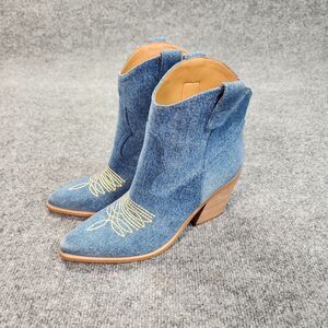 Marc Fisher Jalella Detailed Western Bootie Size 8